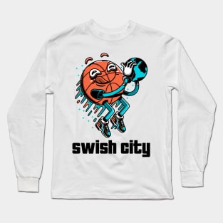 Swish City Basketball Long Sleeve T-Shirt